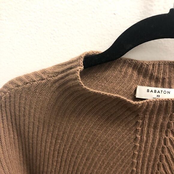 ARITZIA Babaton Chalmers Brown Beige Neutral Sweater in Constant Camel ~ size XS - Picture 5 of 13